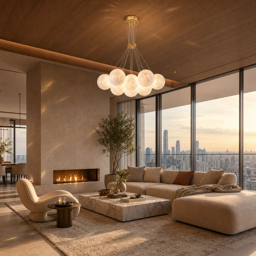 MODERN LOFT Chandelier Bagliore, Globe, 9xE27, Ρυθμιζόμενο ύψος, Χρυσό - 20_LC816-9GD.png