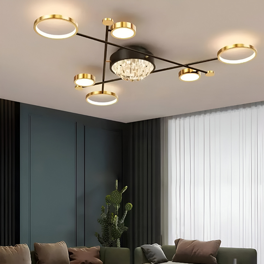 LED Lust με τηλεχειριστήριο Nazira 138W, μαύρο χρυσό