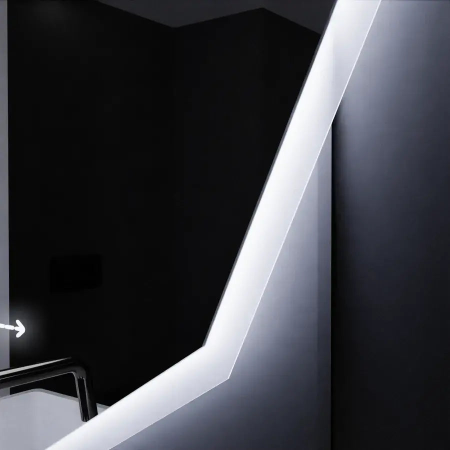 Mirror LED Polygon 70cm Judith Sensor Motionglow Marcellow Σύστημα Ηλικομανής και θερμόμετρο Dimable Dimable