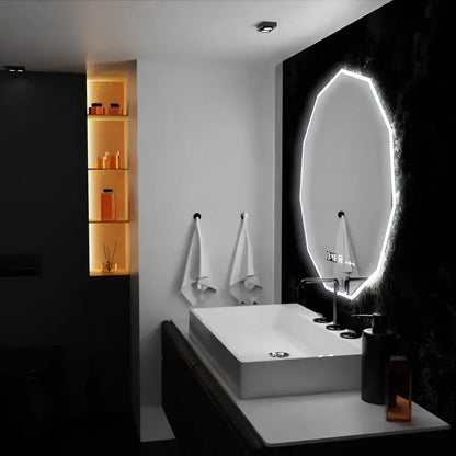 Mirror LED Polygon 70cm Judith Sensor Motionglow Marcellow Σύστημα Ηλικομανής και θερμόμετρο Dimable Dimable