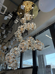 Crystal LED KILKENNY Culmino Πολυέλαιος, 144W, Neutral Light, Διάμετρος 60cm, Χρυσός