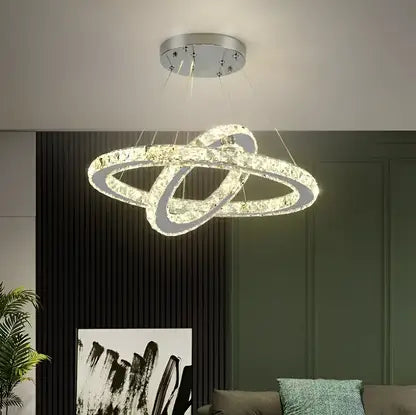 LED LED LUD LUMINIS, 58W, Crystal και Metal, Dimable, Ρυθμιζόμενο ύψος, κρύο/ζεστό/ουδέτερο φως, πολυτελές φωτισμό
