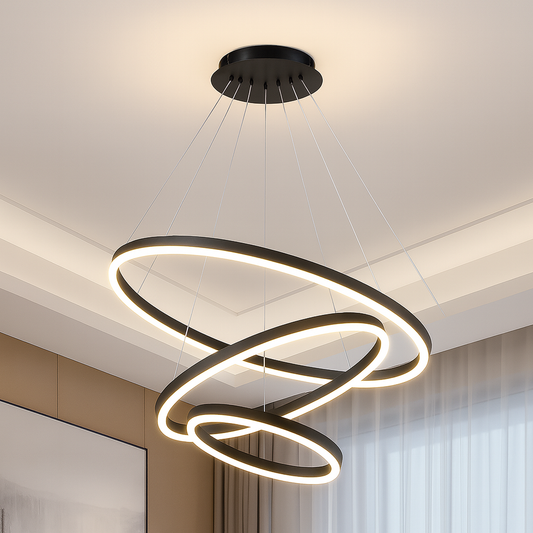 LED LED Casiana με τηλεχειριστήριο, 130W, μαύρο, ήταν διαθέσιμο