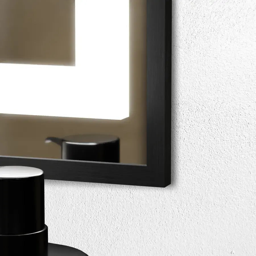 Mirror LED ορθογώνιο 60x80cm Verite Majeste Noir Motion Glow Marcello Ρολόι και θερμόμετρο Dimable