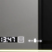 Mirror LED ορθογώνιο 60x80cm Venezia Sensor Motionglow Marcellow Dimable Clock Disrosting System