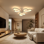 Πολυέλαιος LED με τηλεχειριστήριο BLOSSOM 43W, 3 Πέταλα, Κρύο/Ζεστό/Ουδέτερο φως, Ρυθμιζόμενο, Λευκό
