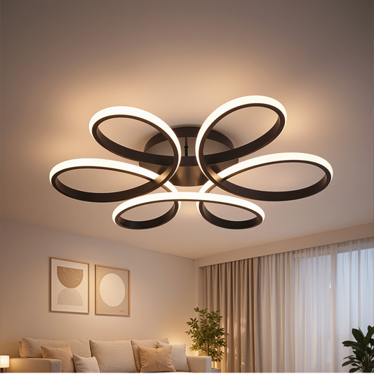 Πολυέλαιος LED με τηλεχειριστήριο HELIX 63W, Κρύο/Ζεστό/Ουδέτερο φως, Ρυθμιζόμενο, Μαύρο