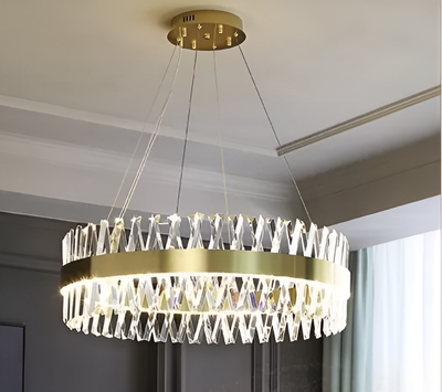 LED ALESSANDRO CHANDELIER με τηλεχειριστήριο, Daisy, διάμετρο 60cm, χρυσό
