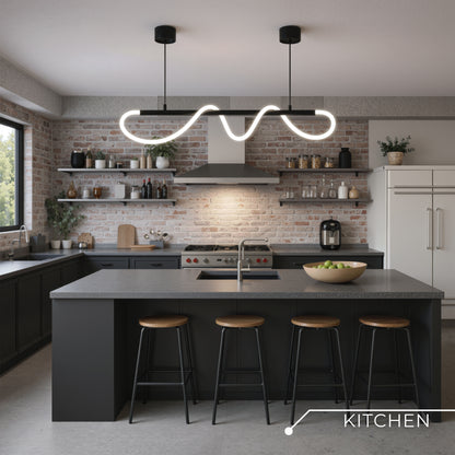 Πολυέλαιος DIVINO LED με εύκαμπτο σωλήνα σιλικόνης - 24W, ρυθμιζόμενο φως, ματ μαύρο