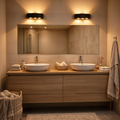 Ellis Εξωτερικό φως τοίχου LED, 6W, 6 πηγές φωτός, θερμό φως, μαύρο