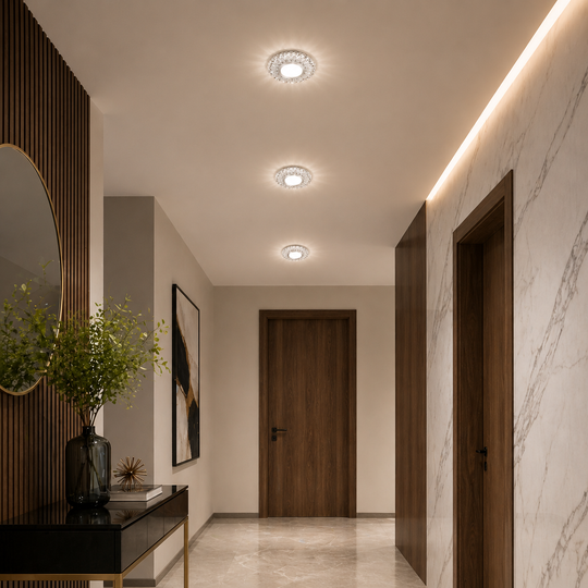 ORBITA LED Spot, 5W, Round, Cold Light + RGB, White, Resin and Glass LED Spot Προεπιλεγμένος τίτλος Alessandro Design