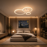 Πολυέλαιος LED με τηλεχειριστήριο BETTY 40W, 3 κύκλοι, κρύο/ζεστό/ουδέτερο φως, ρυθμιζόμενο, λευκό, μέταλλο και ακρυλικό