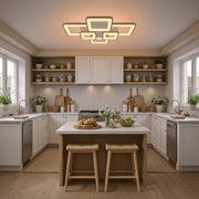 Πολυέλαιος LED με τηλεχειριστήριο ELLA 119W, 6 Τετράγωνα, Κρύο/Ζεστό/Ουδέτερο φως, Ρυθμιζόμενο, Λευκό