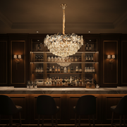 Crystal Chandelier JARDIN Magno 14xE14, Διάμετρος 60cm, Ύψος 35cm, Γυαλιστερό χρυσό, Ρυθμιζόμενο ύψος, Κομψή σχεδίαση Crystal Chandelier Προεπιλεγμένος τίτλος Alessandro Design