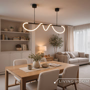 Πολυέλαιος DIVINO LED με εύκαμπτο σωλήνα σιλικόνης - 24W, ρυθμιζόμενο φως, ματ μαύρο