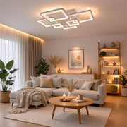 Πολυέλαιος LED με τηλεχειριστήριο ELLA 119W, 6 Τετράγωνα, Κρύο/Ζεστό/Ουδέτερο φως, Ρυθμιζόμενο, Λευκό