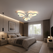 Πολυέλαιος LED με τηλεχειριστήριο BLOSSOM 43W, 3 Πέταλα, Κρύο/Ζεστό/Ουδέτερο φως, Ρυθμιζόμενο, Λευκό