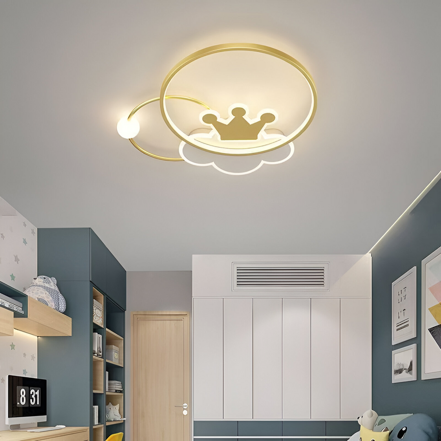 LED LED Rafael με τηλεχειριστήριο, δέσμη, χρυσό, μέταλλο και ακρυλικό, 3000K/4000K/6000K