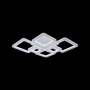 Πολυέλαιος LED με τηλεχειριστήριο και κρύσταλλο QUADRIS RGB 170W, 6 τετράγωνα, κρύο/θερμό/ουδέτερο φως, ρυθμιζόμενο, λευκό