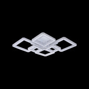 Πολυέλαιος LED με τηλεχειριστήριο και κρύσταλλο QUADRIS RGB 170W, 6 τετράγωνα, κρύο/θερμό/ουδέτερο φως, ρυθμιζόμενο, λευκό