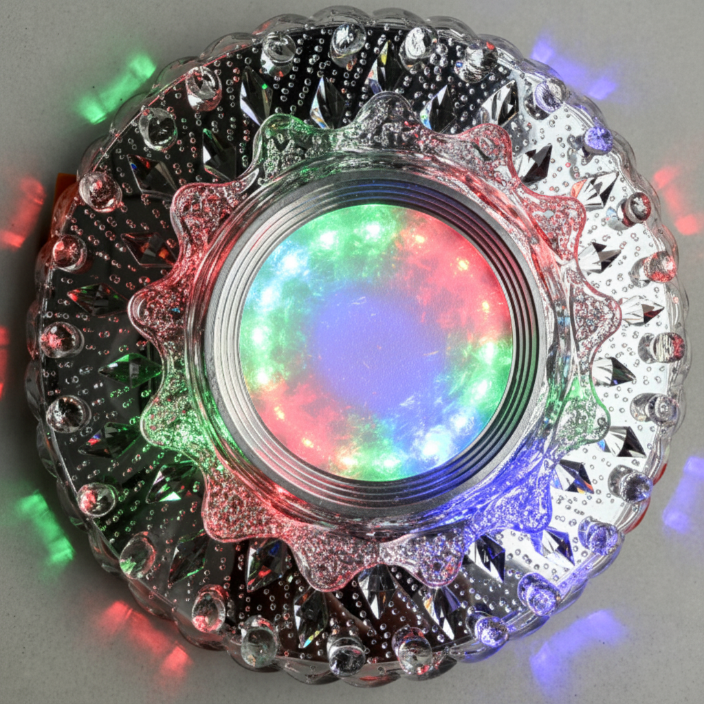 ORBITA LED Spot, 5W, Round, Cold Light + RGB, White, Resin and Glass LED Spot Προεπιλεγμένος τίτλος Alessandro Design