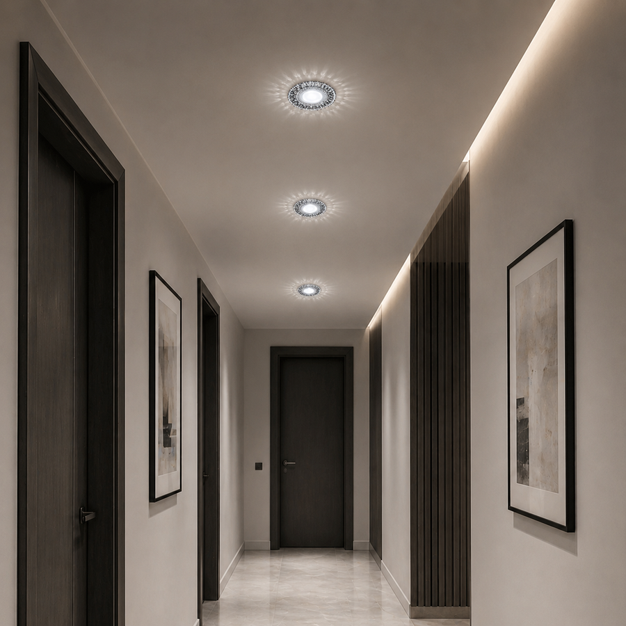 ORBITA LED Spot, 5W, Round, Cold Light + RGB, White, Resin and Glass LED Spot Προεπιλεγμένος τίτλος Alessandro Design