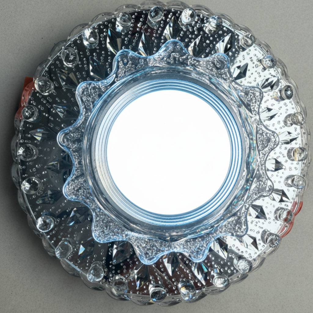 ORBITA LED Spot, 5W, Round, Cold Light + RGB, White, Resin and Glass LED Spot Προεπιλεγμένος τίτλος Alessandro Design