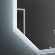 Καθρέφτης LED Polygon, 60X80cm, Hexaluce MotionGlow Αισθητήρας Marcello, Σύστημα αποθολώματος, Ρολόι & Θερμόμετρο, Dimable