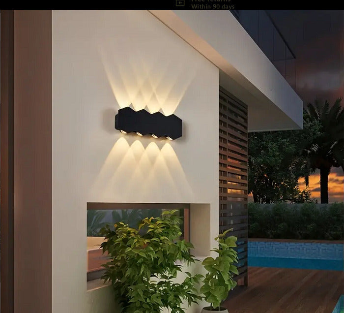 Φωτιστικό τοίχου LED εξωτερικού και εσωτερικού χώρου, 4 πηγές x 1W, IP65, ABS, Μαύρο, 3000K