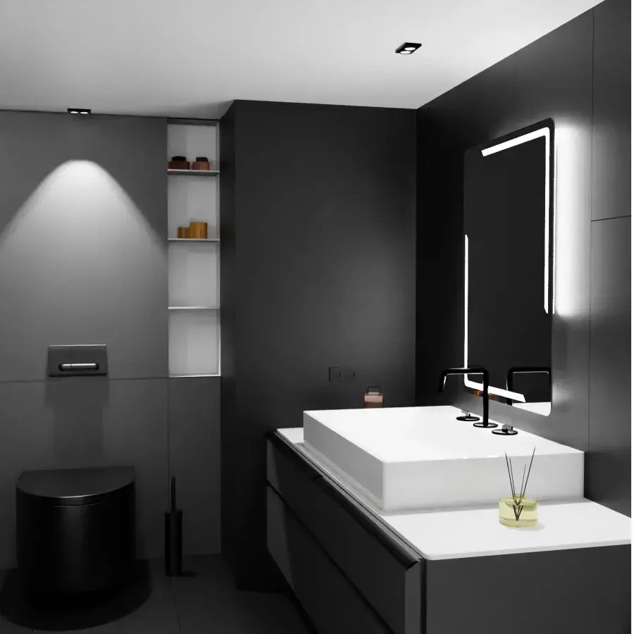Mirror LED ορθογώνιο 60x80cm Rayonnement Motionglow Marcello System Disabling & Θερμόμετρο Dimable Θερμόμετρο