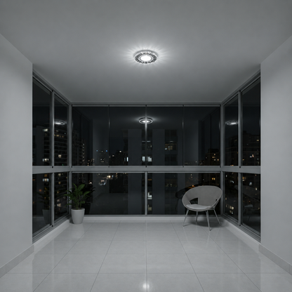 ORBITA LED Spot, 5W, Round, Cold Light + RGB, White, Resin and Glass LED Spot Προεπιλεγμένος τίτλος Alessandro Design
