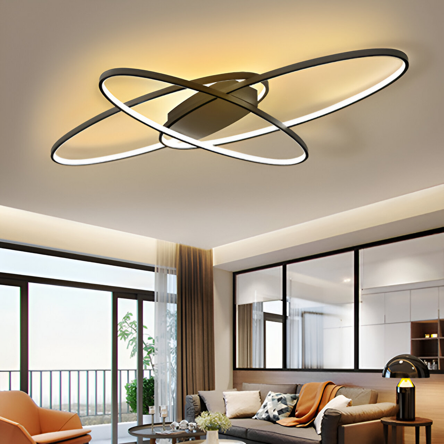 LED LED Orbit LED με τηλεχειριστήριο, 140W, κρύο/ζεστό/ουδέτερο φως, ασταθές, μαύρο
