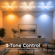 Πολυέλαιος LED με τηλεχειριστήριο ZOE, 40W, Κρύο/Ζεστό/Ουδέτερο φως, Ρυθμιζόμενο, Λευκό