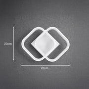 Πολυέλαιος LED VERTEX Matrix, Επικαλυπτόμενα διαμάντια, Μεταλλικά πλαίσια, 11W, 2 Διαμάντια, Κρύο/Ζεστό/Ουδέτερο φως 3000K/4000K/6000K, Λευκό