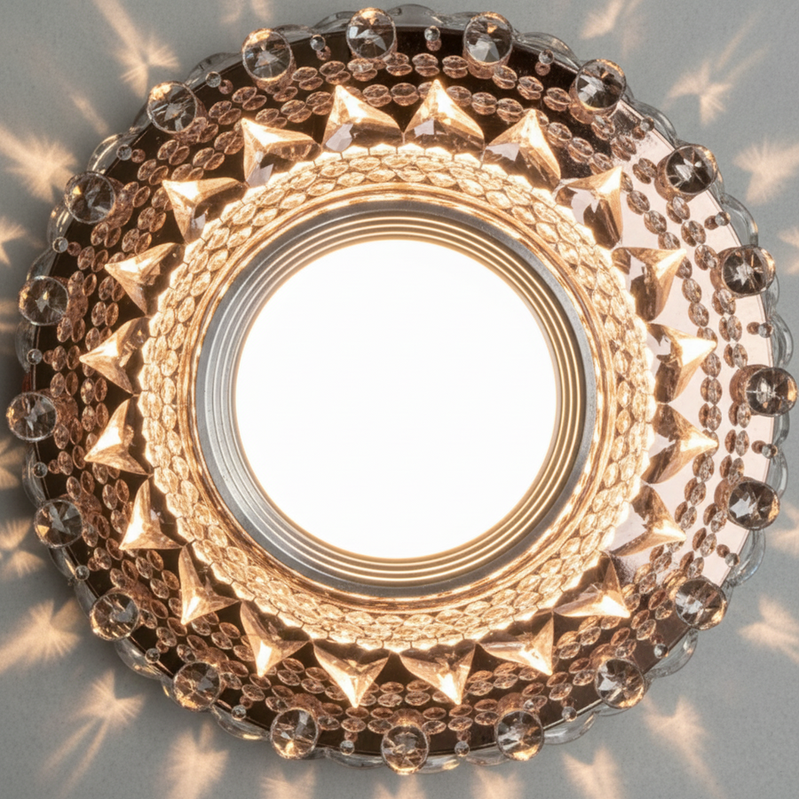 ORBITA LED Spot, 5W, Στρογγυλό, Κρύο / Ζεστό φως, Αντίκα Μπρούντζο, Ρητίνη και Γυαλί LED Spot Προεπιλεγμένος τίτλος Alessandro Design