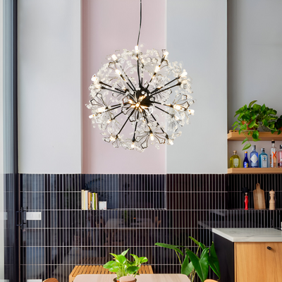 Crystal πολυέλαιος Petalo Amadeo, διάμετρος 49 εκατοστών, 18xg4, μαύρο