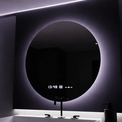 70cm στρογγυλό καθρέφτη καθρέφτη Serenite Motionglow Marcellow Dimable Ρολόι