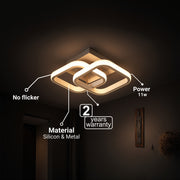 Πολυέλαιος LED VERTEX Matrix, Επικαλυπτόμενα διαμάντια, Μεταλλικά πλαίσια, 11W, 2 Διαμάντια, Κρύο/Ζεστό/Ουδέτερο φως 3000K/4000K/6000K, Λευκό
