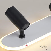 Πολυέλαιος LED με Ρυθμιζόμενο Προβολέα FISSO Camilla 49W, Κρύο/Ζεστό/Ουδέτερο φως, Μαύρο