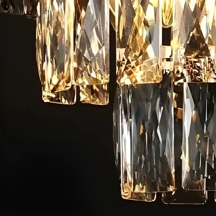 Crystal πολυέλαιος Windsor Altiora, διάμετρος 60cm, ύψος 1800 εκατοστών, γυαλιστερό χρυσό, ρυθμιζόμενο ύψος, κομψό σχέδιο