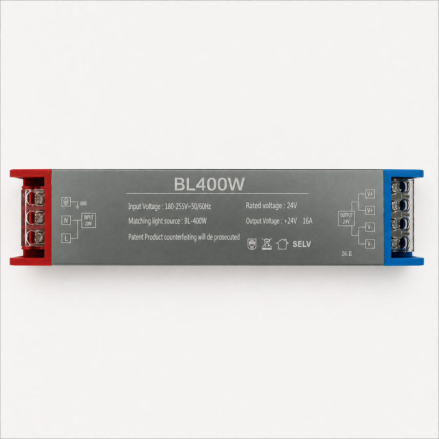 Τροφοδοτικό LED 24V, 20,5x2,5x4 cm, Χαλκός και Αλουμίνιο, Μαύρο