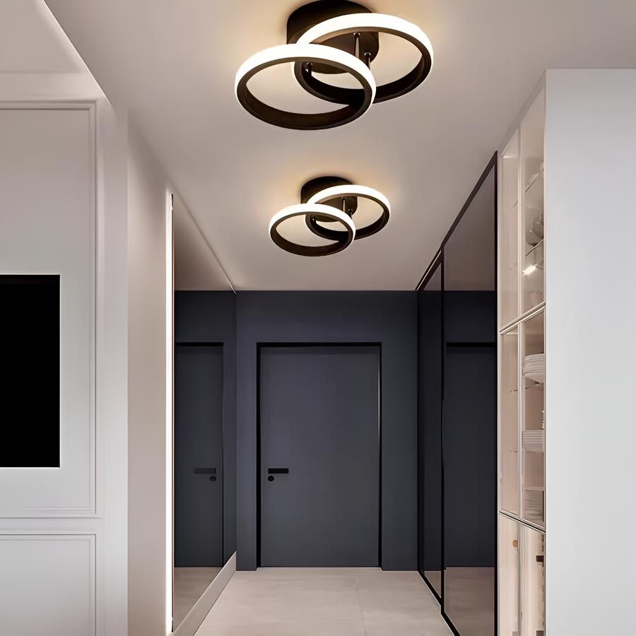 LED Vertex Lust κυκλοφορεί επικαλυπτόμενες κύκλους, 44W, 2 κύκλοι, κρύο/ζεστό/ουδέτερο φως, μαύρο