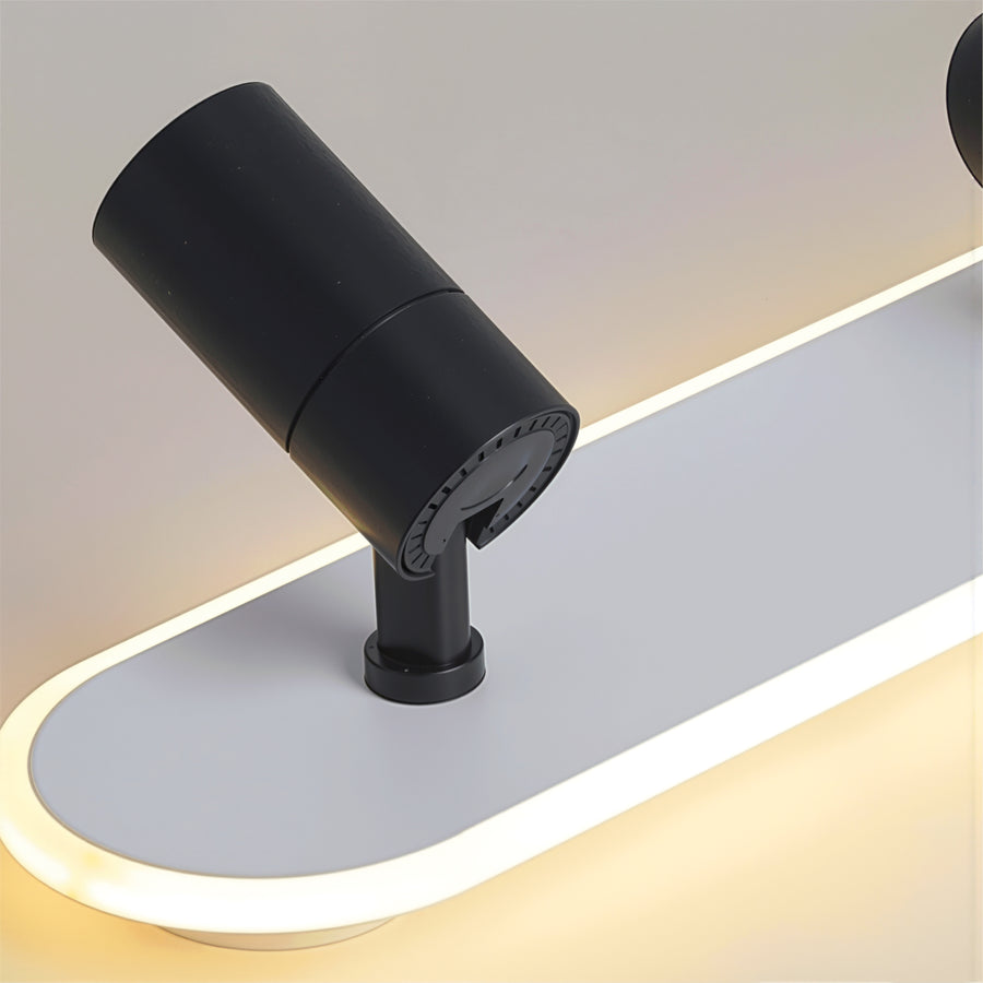 Πολυέλαιος LED με Ρυθμιζόμενο Προβολέα FISSO Camilla 49W, φως 3000/4000/6000k, Μαύρο