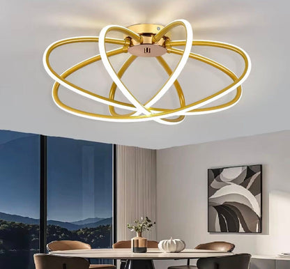 Πολυέλαιος LED με Τηλεχειριστήριο LT770/500GD, 45W, Θερμό/Ψυχρό/Ουδέτερο φως 3000K/4000K/6000K, Ρυθμιζόμενο, Aurium Metal