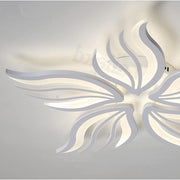 Πολυέλαιος LED με τηλεχειριστήριο SAKURA 60W, 5 πέταλα, Κρύο/Ζεστό/Ουδέτερο φως, Ρυθμιζόμενο, Λευκό