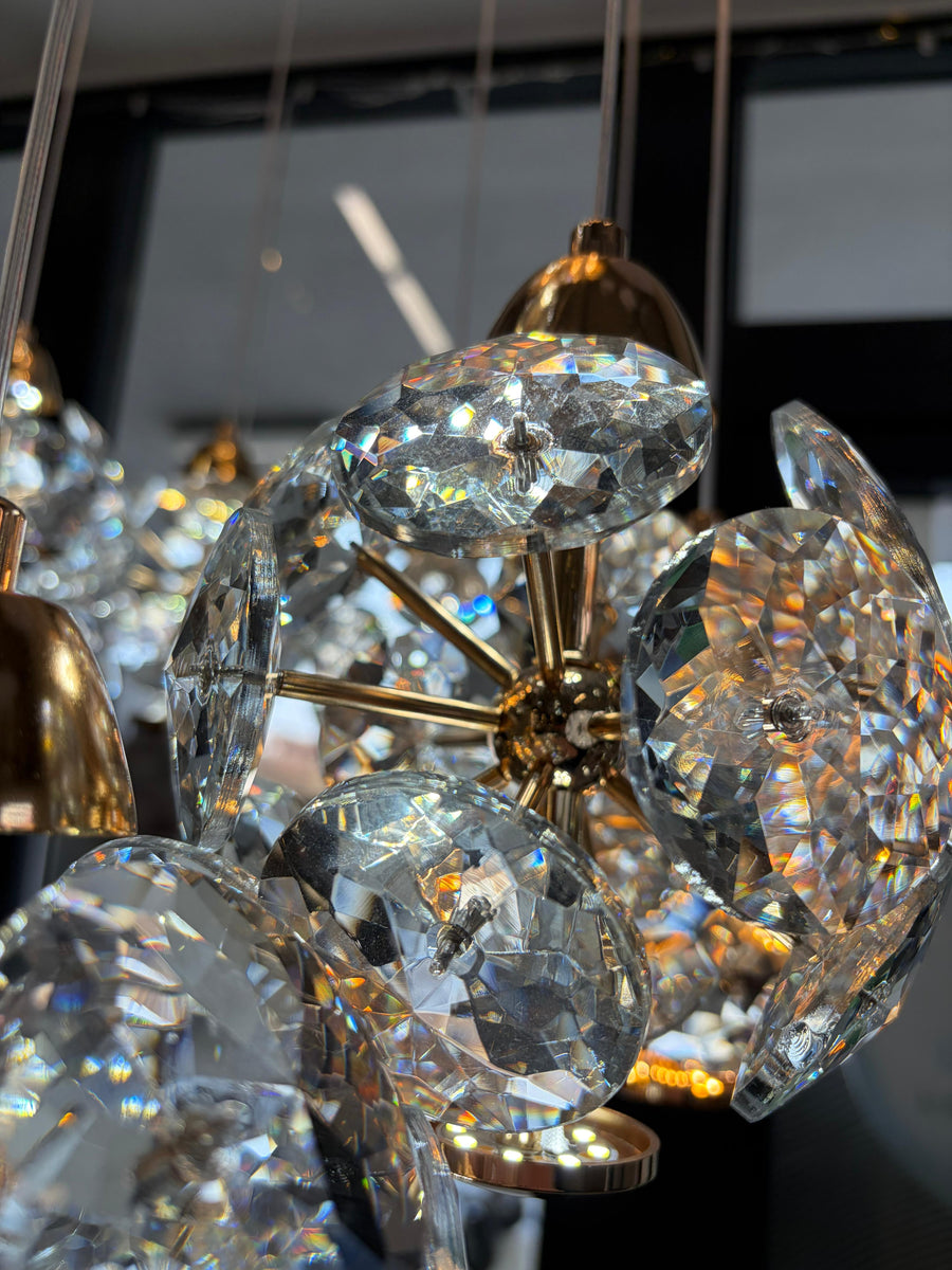 Crystal LED KILKENNY Culmino Πολυέλαιος, 144W, Neutral Light, Διάμετρος 60cm, Χρυσός