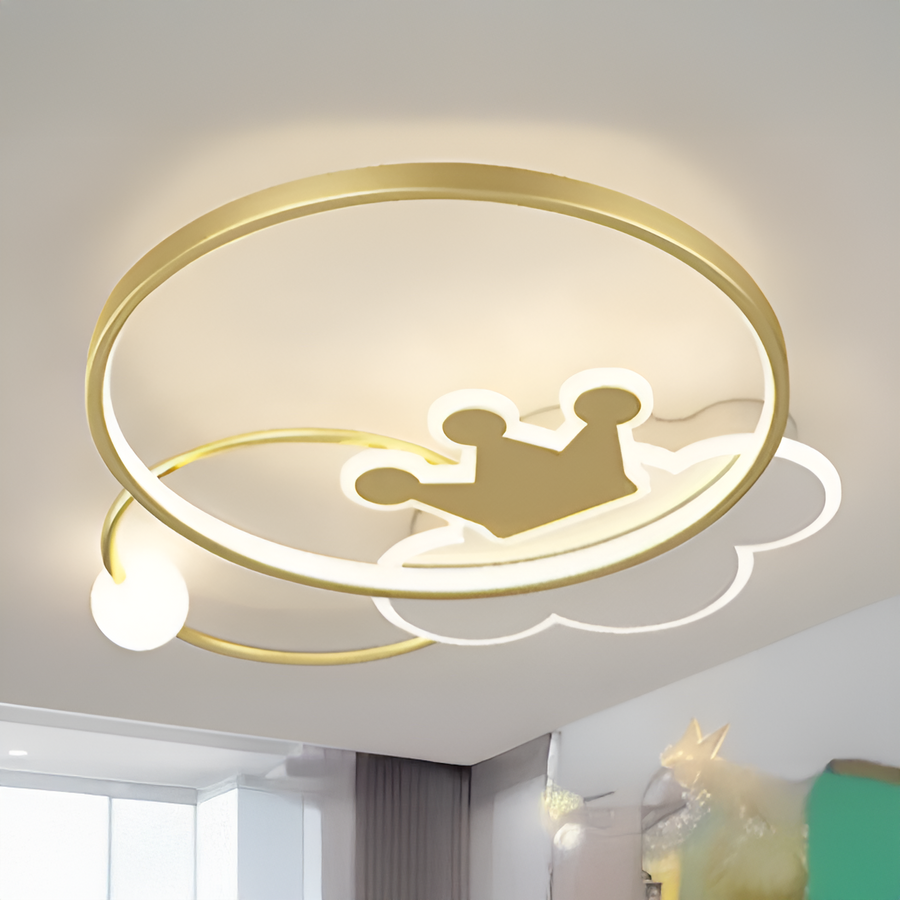LED LED Rafael με τηλεχειριστήριο, δέσμη, χρυσό, μέταλλο και ακρυλικό, 3000K/4000K/6000K
