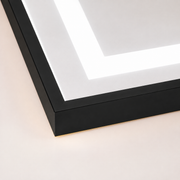 Ορθογώνιος καθρέφτης LED, Μαύρος σκελετός, 50x160cm, Ρυθμιζόμενος, Κρύο/Ζεστό/Ουδέτερο φως, Ραπτική ραπτικής
