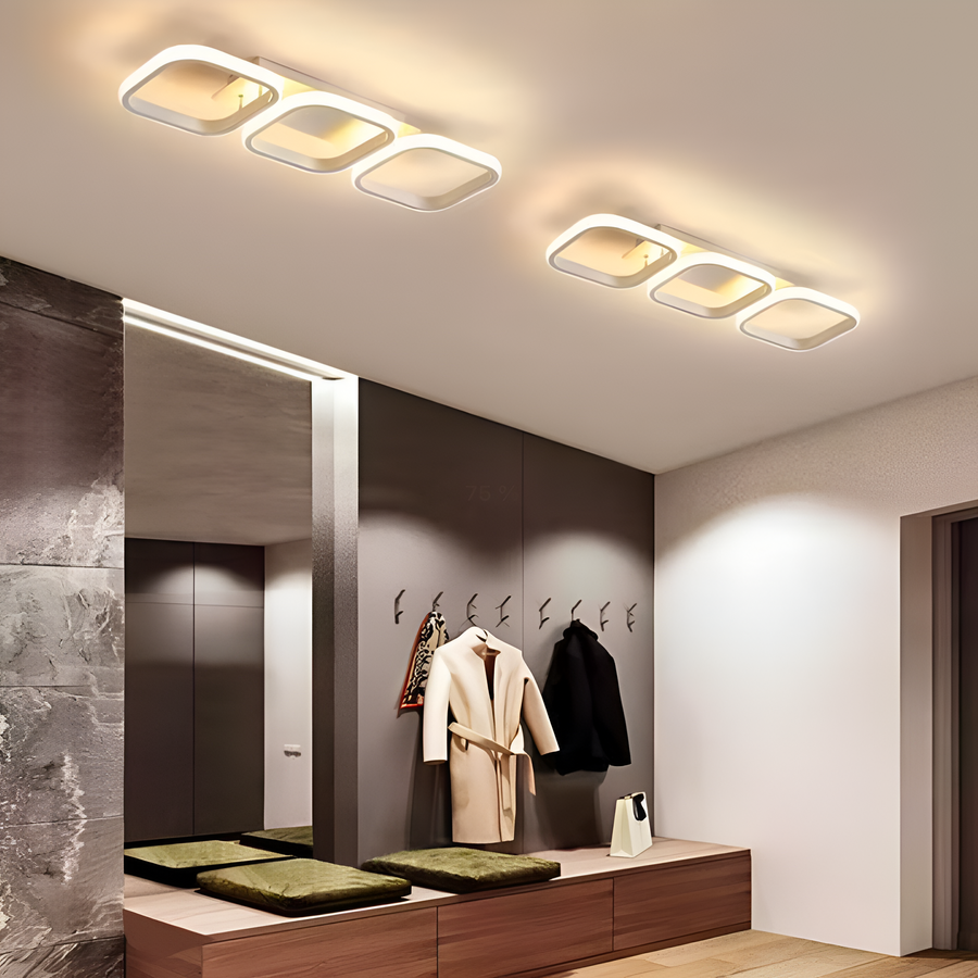 LED LED Vertex Greco, παράλληλα τετράγωνα, 24W, 3 τετράγωνα κρύα/ζεστά/ουδέτερα, λευκά