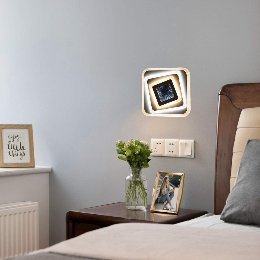 Πολυέλαιος LED NEXA 3D 45W, Τετράγωνο, Κρύο/Ζεστό/Ουδέτερο φως, Λευκό